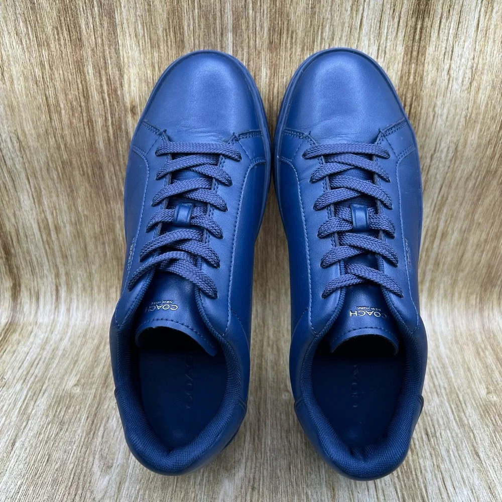 Coach High Line Sneaker Men's Size 10 D Navy Blue Leather Minimalist CX120
